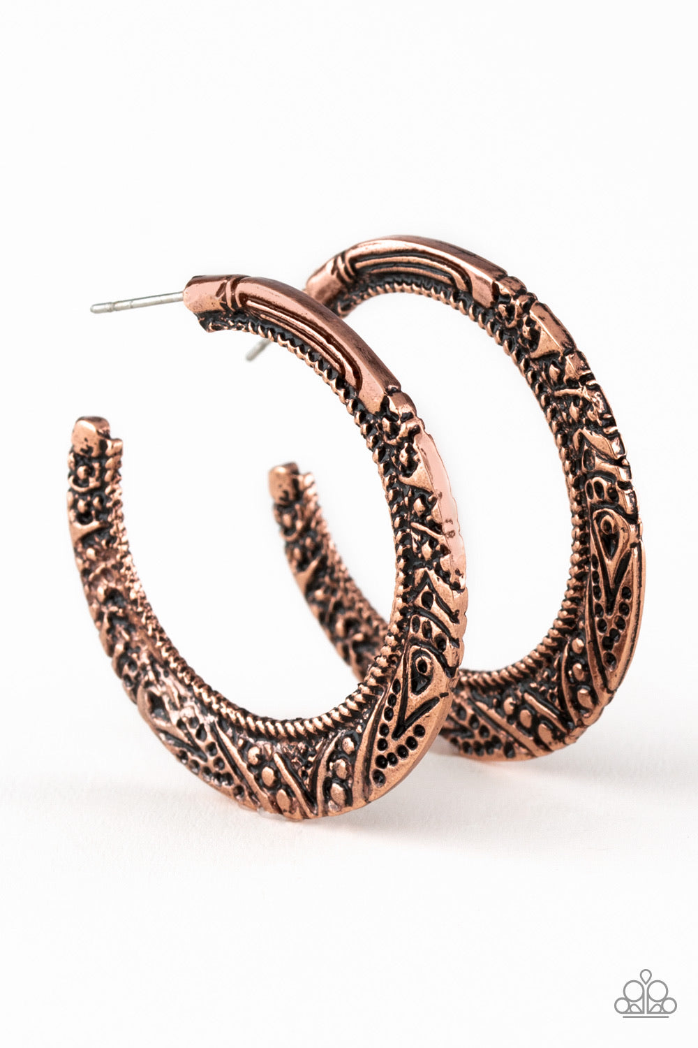 Rumba Rendezvous - Copper Hoop Earrings Paparazzi