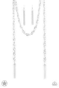 SCARFed for Attention - Silver Necklace Paparazzi