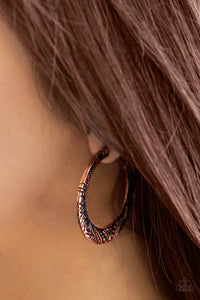 Rumba Rendezvous - Copper Hoop Earrings Paparazzi