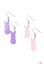 Load image into Gallery viewer, Easter Bunny Starlet Shimmer Earrings Paparazzi
