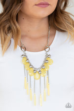 Load image into Gallery viewer, Roaring Riviera - Yellow Necklace Paparazzi
