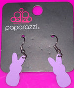 Load image into Gallery viewer, Easter Bunny Starlet Shimmer Earrings Paparazzi
