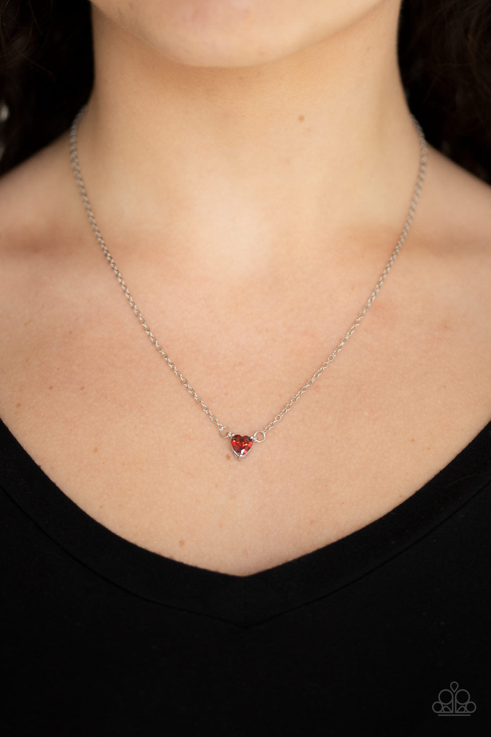 Heartbeat Bling - Red Necklace