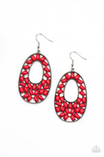 Load image into Gallery viewer, Beaded Shores - Red Earrings Paparazzi
