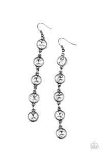 Trickle Down Twinkle - Black Earrings