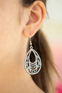 Malibu Macrame - Green Earrings Paparazzi