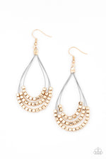 Load image into Gallery viewer, Off The Blocks Shimmer - Gold Earrings Paparazzi
