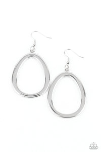 Casual Curves - Silver Earrings