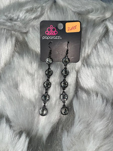 Trickle Down Twinkle - Black Earrings