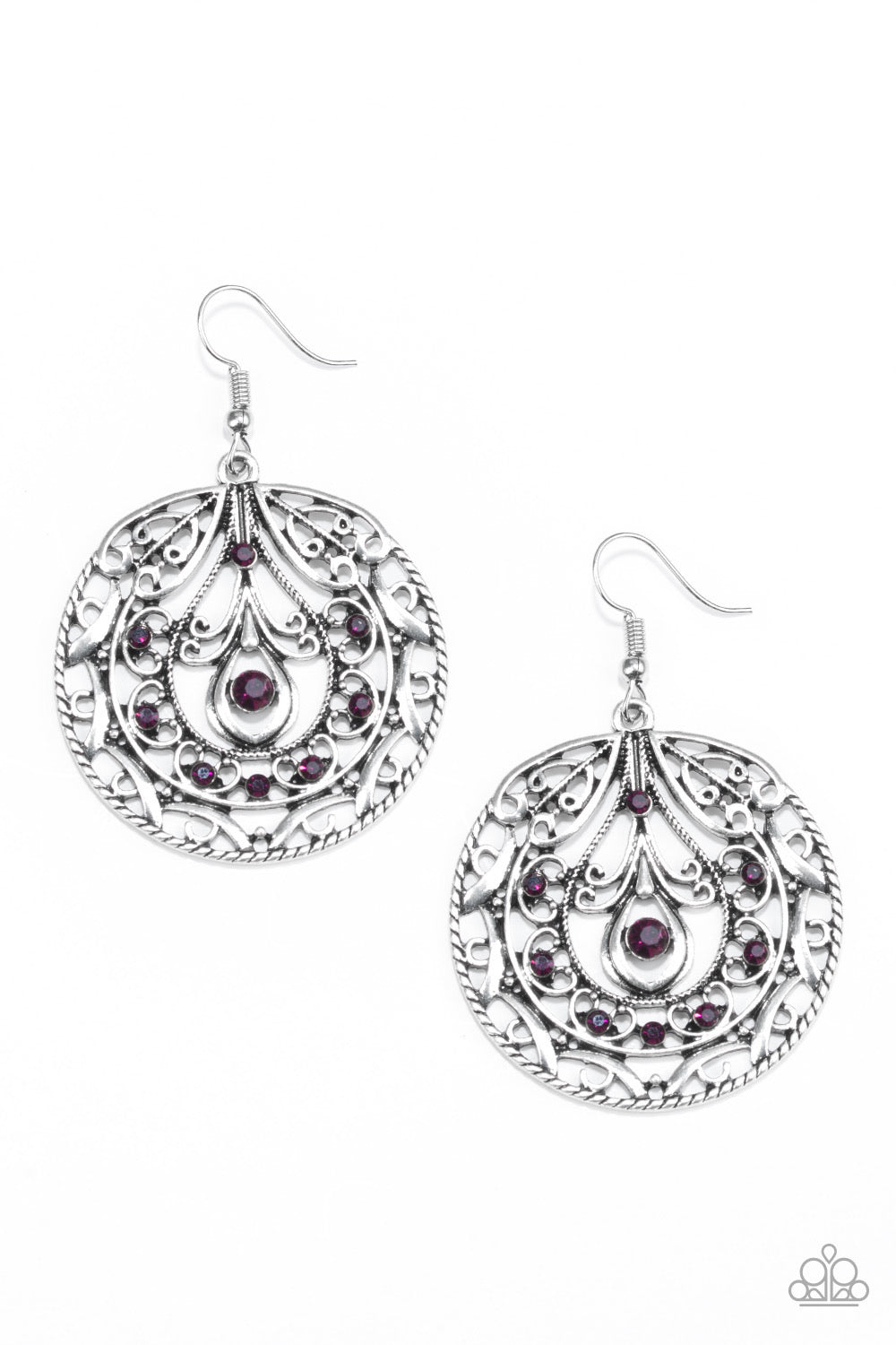 Choose To Sparkle - Purple Earrings Paparazzi