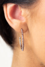 Load image into Gallery viewer, Dont Think Twice - Pink Hoop Earrings Paparazzi
