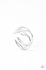 Load image into Gallery viewer, Love Goes Around - Silver Hoop Earrings Paparazzi
