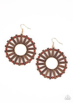 Load image into Gallery viewer, Solar Flare Brown Earrings Paparazzi
