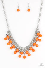 Load image into Gallery viewer, Friday Night Fringe - Orange Necklace Paparazzi
