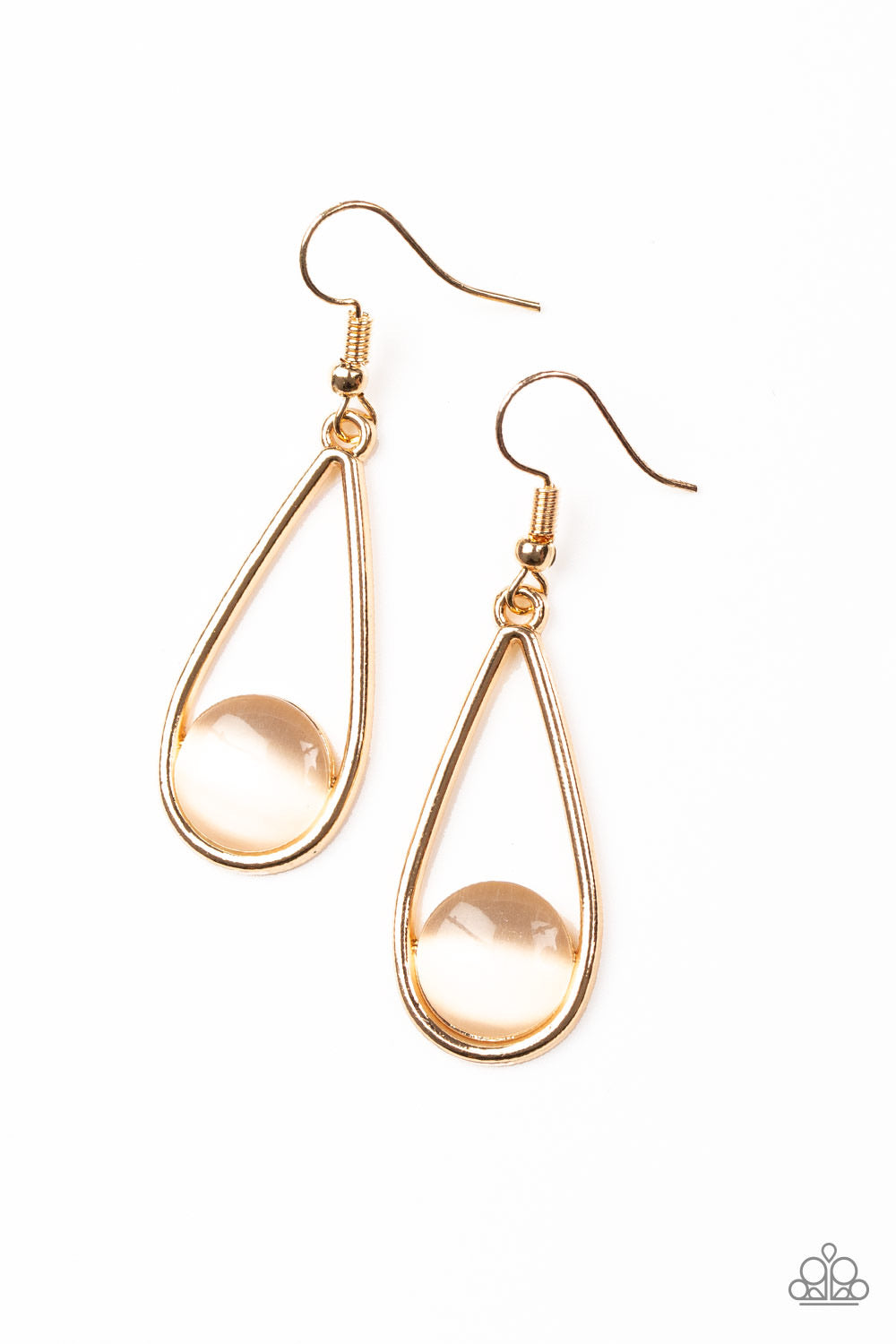 Over The Moon - Gold Earrings Paparazzi