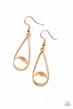 Load image into Gallery viewer, Over The Moon - Gold Earrings Paparazzi
