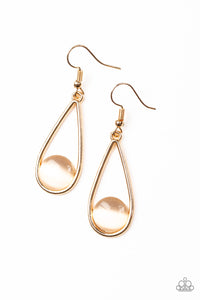 Over The Moon - Gold Earrings Paparazzi