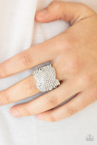 Scandalous Shimmer White Ring