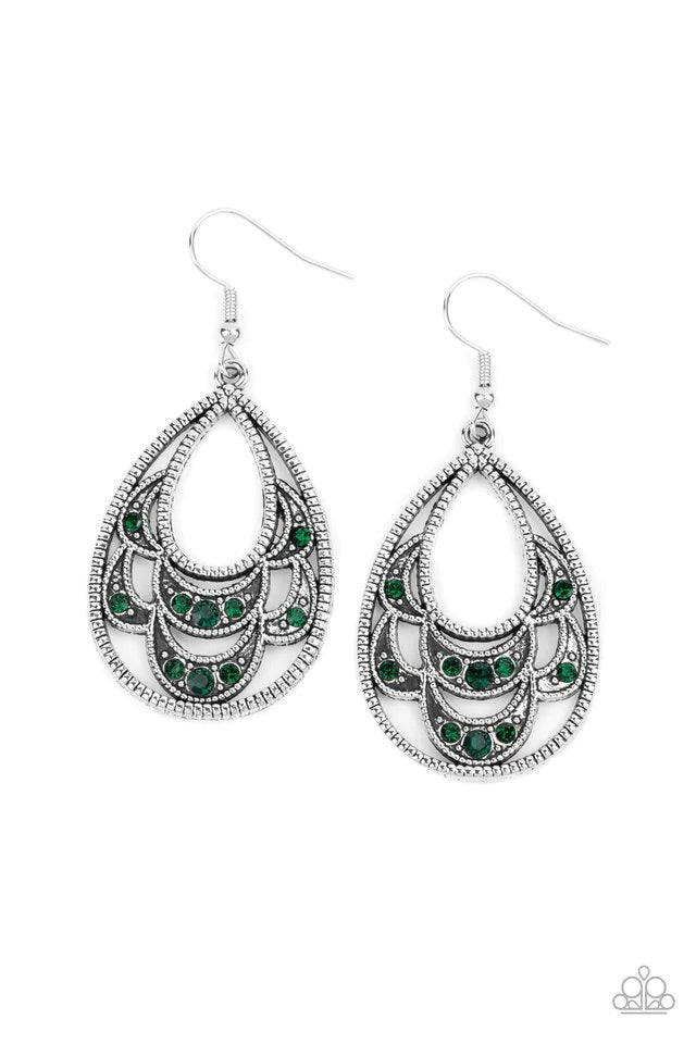 Malibu Macrame - Green Earrings Paparazzi