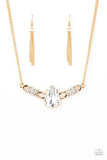 Load image into Gallery viewer, Way To Make An Entrance - Gold Necklace Paparazzi
