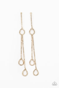 Chance of REIGN Gold Earrings Paparazzi