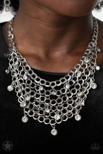 Load image into Gallery viewer, Fishing for Compliments Silver Necklace Paparazzi
