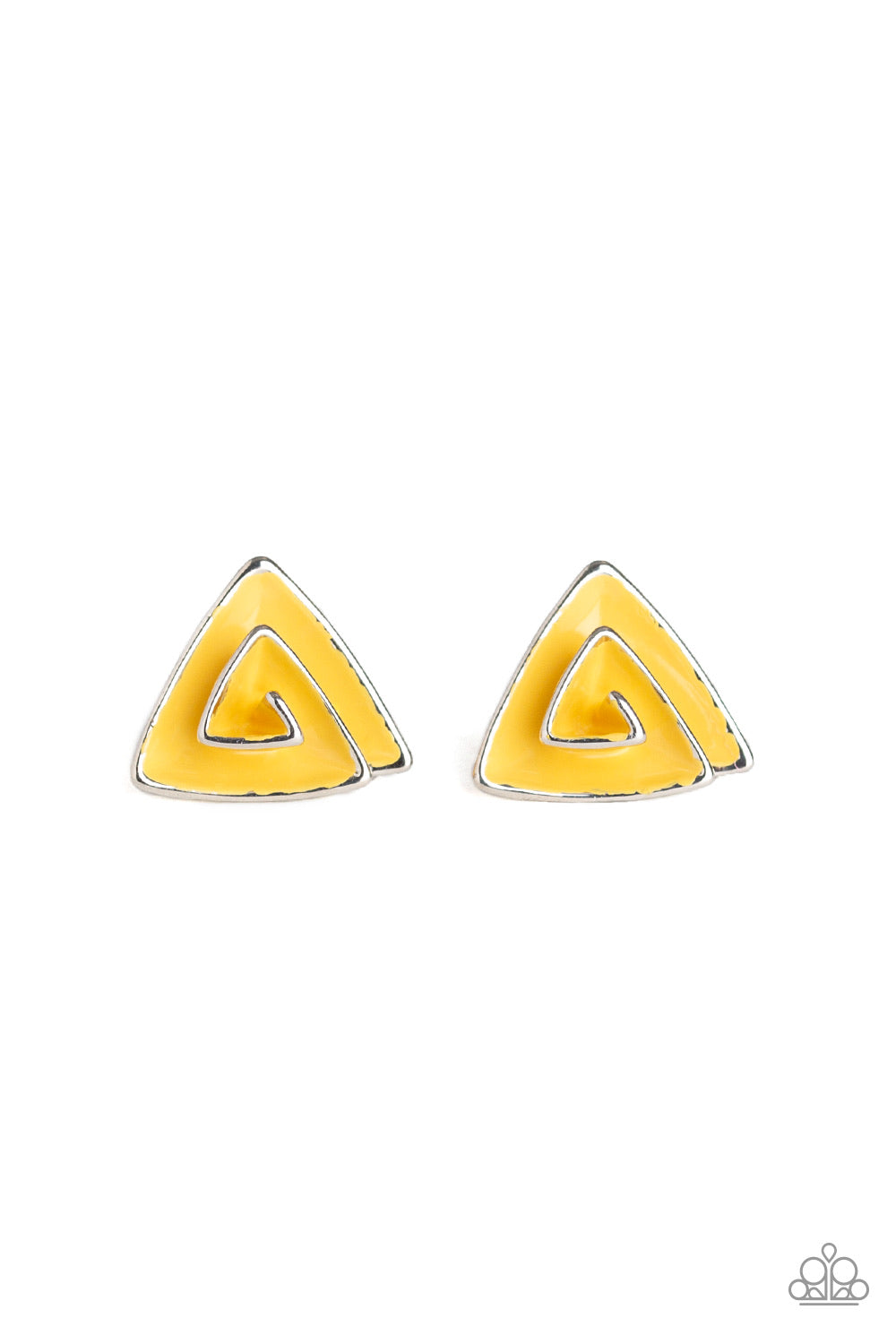 On Blast - Yellow Earrings Paparazzi