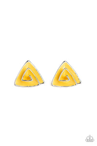 On Blast - Yellow Earrings Paparazzi