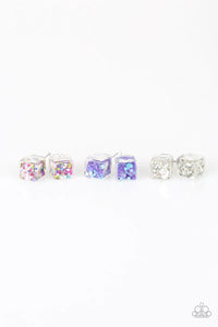 Starlet Shimmer Ice Cube Glitter Earrings Paparazzi