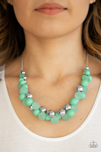 Bubbly Brilliance Green Necklace Paparazzi