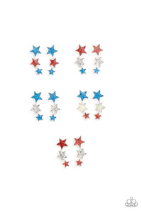 3 Star Starlet Shimmer Earrings Multi Color Paparazzi