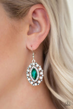 Load image into Gallery viewer, Long May She Reign Green Earrings Paparazzi
