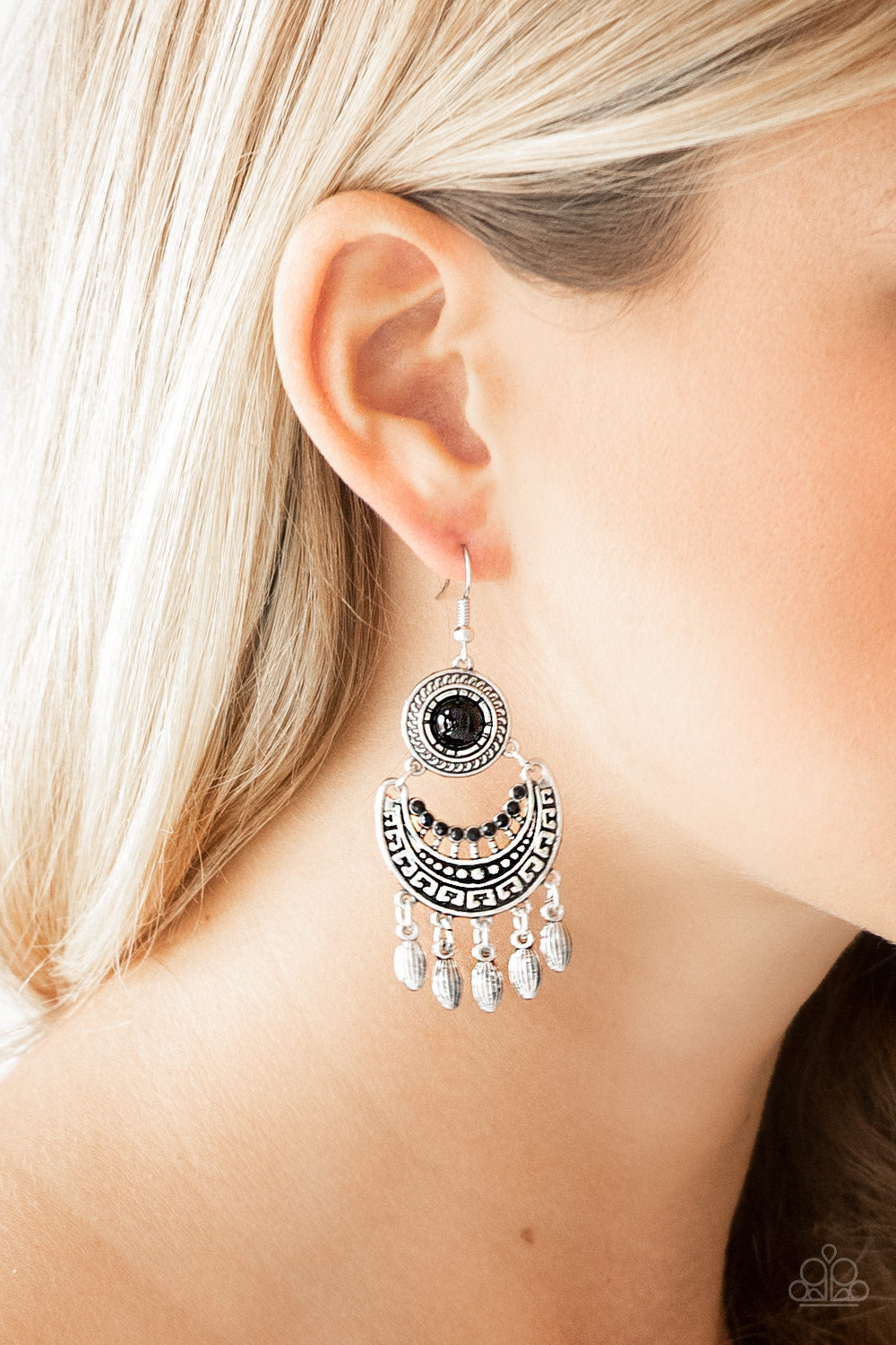 Mantra to Mantra Black Earrings Paparazzi